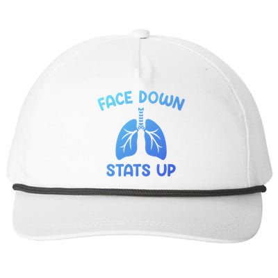 Face Down Sats Up Respiratory Therapist Cool Gift Snapback Five-Panel Rope Hat