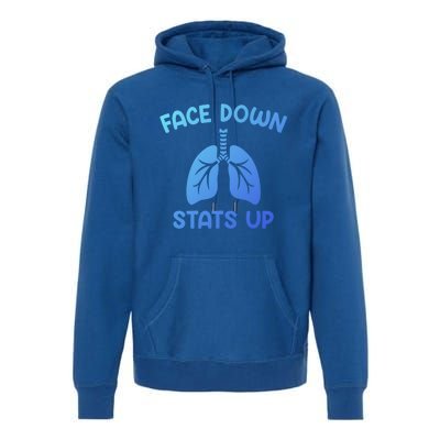 Face Down Sats Up Respiratory Therapist Cool Gift Premium Hoodie