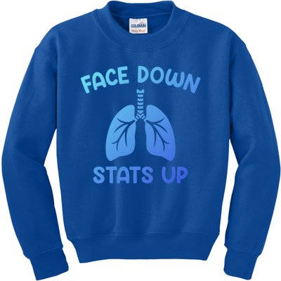 Face Down Sats Up Respiratory Therapist Cool Gift Kids Sweatshirt