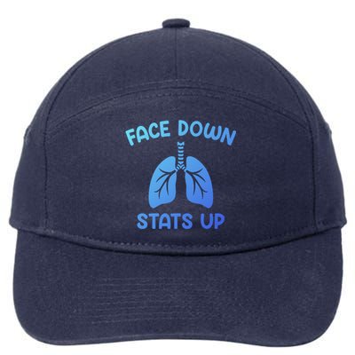 Face Down Sats Up Respiratory Therapist Cool Gift 7-Panel Snapback Hat