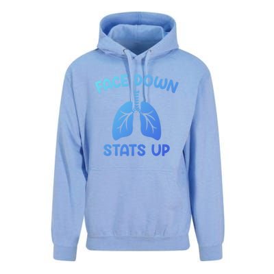 Face Down Sats Up Respiratory Therapist Cool Gift Unisex Surf Hoodie