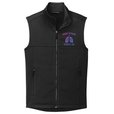 Face Down Sats Up Respiratory Therapist Cool Gift Collective Smooth Fleece Vest