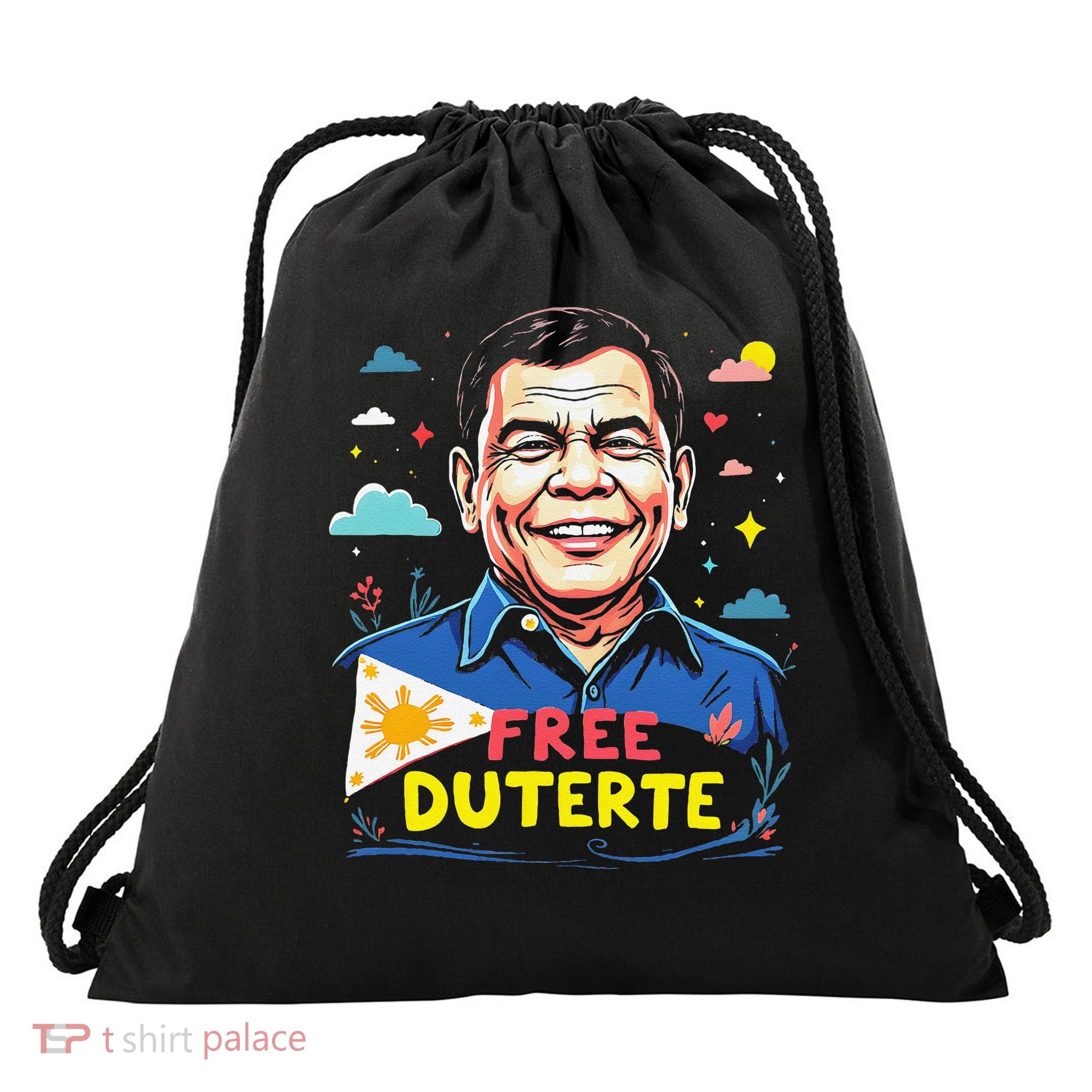 Free Duterte Supporter President Rodrigo Digong Design Drawstring Bag