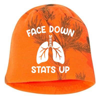 Face Down Sats Up Respiratory Therapist Cute Gift Kati - Camo Knit Beanie