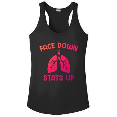 Face Down Sats Up Respiratory Therapist Cool Gift Ladies PosiCharge Competitor Racerback Tank