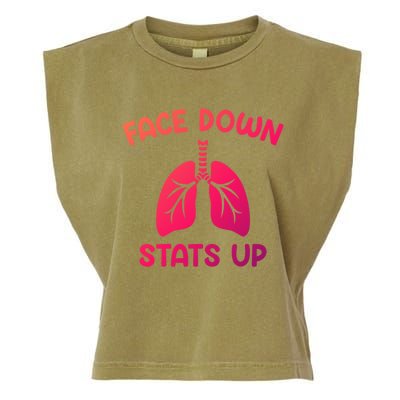 Face Down Sats Up Respiratory Therapist Cool Gift Garment-Dyed Women's Muscle Tee