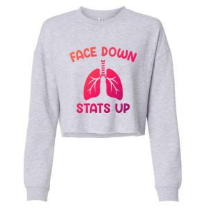 Face Down Sats Up Respiratory Therapist Cool Gift Cropped Pullover Crew