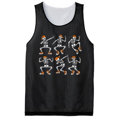 Funny Dancing Skeletons Halloween Skeleton Dance Halloween Mesh Reversible Basketball Jersey Tank