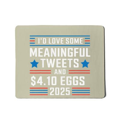 Funny Democrat Supporter Meaningful Tweet Egg Prices 2025 Mousepad