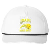 Fathers Day Softball Dad Like Baseball But With Bigger Balls Snapback Five-Panel Rope Hat