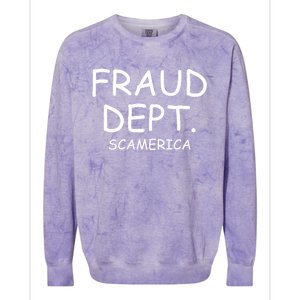 Fraud Dept Scam America Colorblast Crewneck Sweatshirt