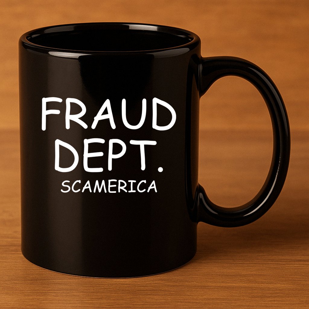 Fraud Dept Scam America 11oz C Handle Ceramic Mug