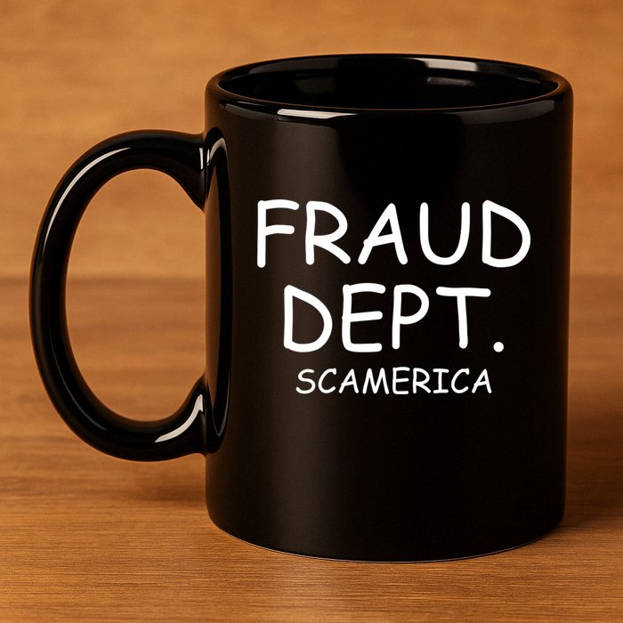 Fraud Dept Scam America 11oz C Handle Ceramic Mug