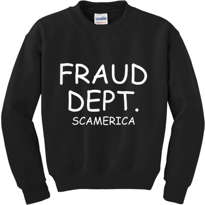 Fraud Dept Scam America Kids Sweatshirt