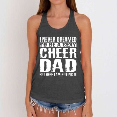 FatherS Day Shirts Cheer Dad & Killing It Cheerdancing Women's Knotted Racerback Tank