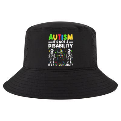 Funny Dabbing Skeleton Autism ItS A Different Ability Funny Gift Cool Comfort Performance Bucket Hat