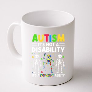 Funny Dabbing Skeleton Autism ItS A Different Ability Funny Gift Coffee Mug