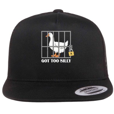Funny Duck Silly Goose, Got Too Silly Flat Bill Trucker Hat