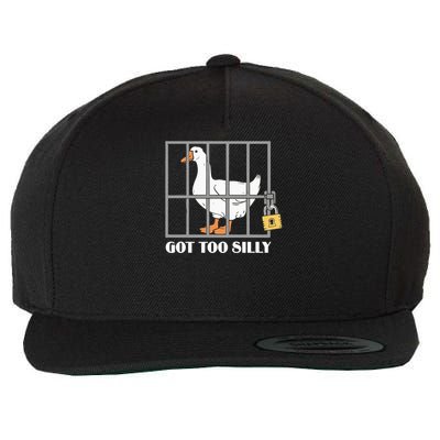 Funny Duck Silly Goose, Got Too Silly Wool Snapback Cap