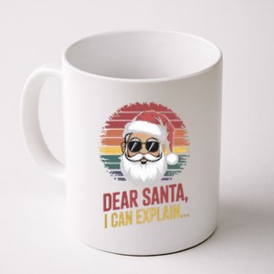 Funny Dear Santa I Can Explain Retro Christmas Humor Gift Coffee Mug