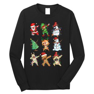 Festive Dabbing Santa Elf Crew for Christmas Long Sleeve Shirt