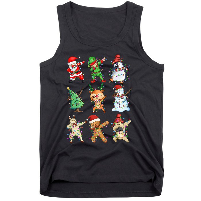 Festive Dabbing Santa Elf Crew for Christmas Tank Top