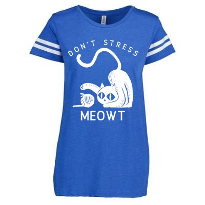 Feline Don’t Stress Meowt Cute Gift Enza Ladies Jersey Football T-Shirt