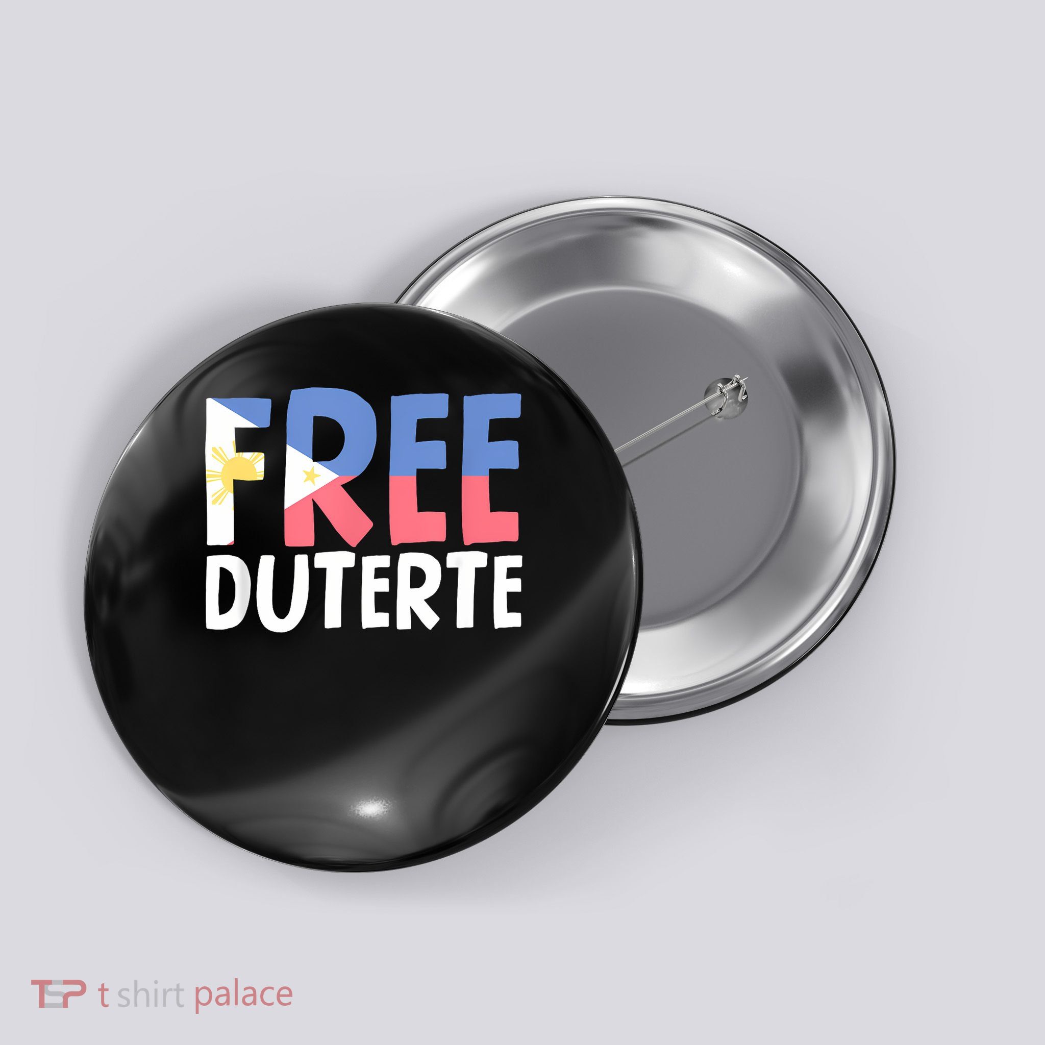 Free Duterte Supporter President Rodrigo Digong Duterte Button