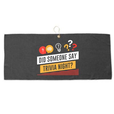 Funny Did Someone Say Trivia Night Pub Quiz Trivia Large Microfiber Waffle Golf Towel