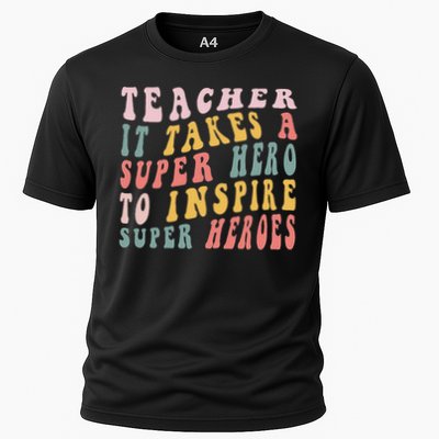 First Day School Superhero Inspire Super Heros Teacher Women Performance Shirt