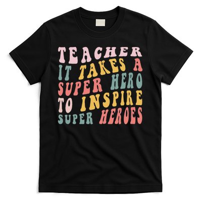 First Day School Superhero Inspire Super Heros Teacher Women T-Shirt
