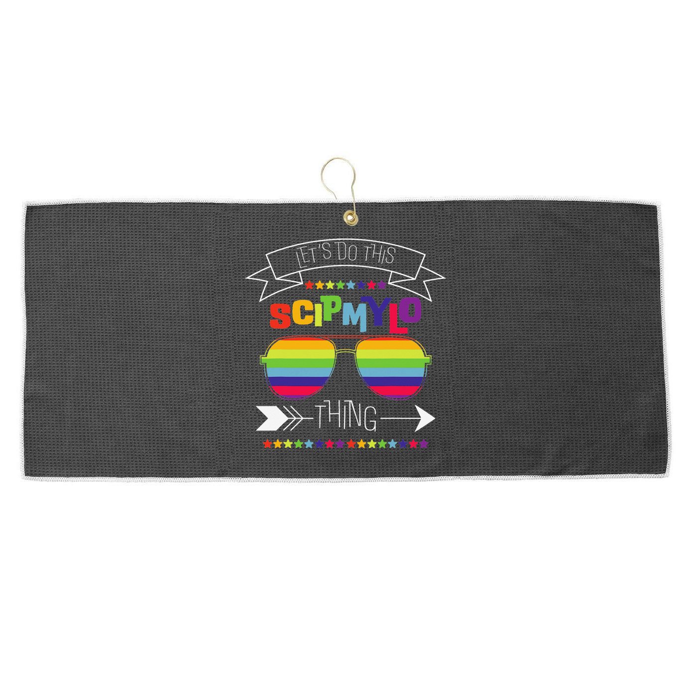 Field Day Spirit Large Microfiber Waffle Golf Towel