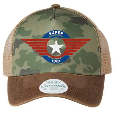 Father's Day Super Hero Dad Father And Protector Legacy Tie Dye Trucker Hat