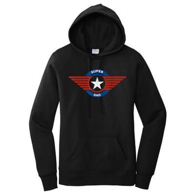 Father's Day Super Hero Dad Father And Protector Women's Pullover Hoodie