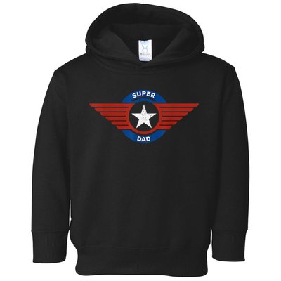 Father's Day Super Hero Dad Father And Protector Toddler Hoodie
