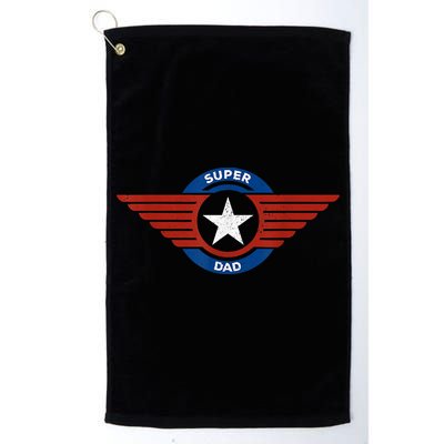 Father's Day Super Hero Dad Father And Protector Golf Towel
