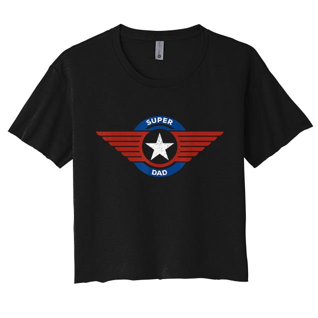 Father's Day Super Hero Dad Father And Protector Crop Top