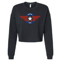 Father's Day Super Hero Dad Father And Protector Cropped Pullover Crew
