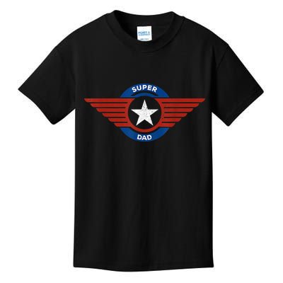 Father's Day Super Hero Dad Father And Protector Kids T-Shirt