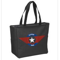 Father's Day Super Hero Dad Father And Protector Zip Tote Bag