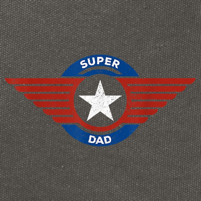Father's Day Super Hero Dad Father And Protector Cotton Canvas Backpack