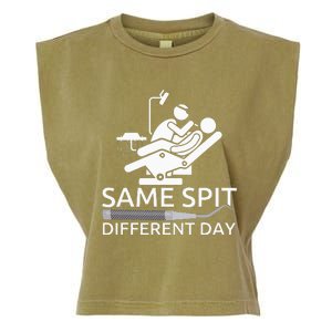 Funny Dentist Same Spit Different Day Garment-Dyed Women's Muscle Tee