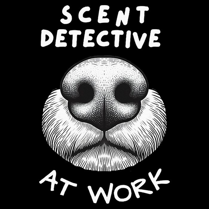 Fun Dog Scent Design Scent Detective At Work Stripe Pom Pom Beanie