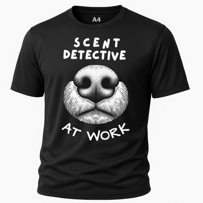 Fun Dog Scent Design Scent Detective At Work Cooling Performance Crew T-Shirt