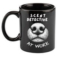 Fun Dog Scent Design Scent Detective At Work 11oz C Handle Ceramic Mug