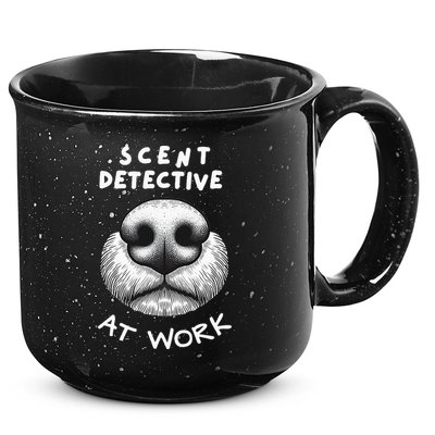 Fun Dog Scent Design Scent Detective At Work 15oz Campfire Ceramic Mug