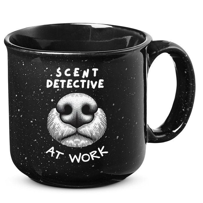 Fun Dog Scent Design Scent Detective At Work 15oz Campfire Ceramic Mug