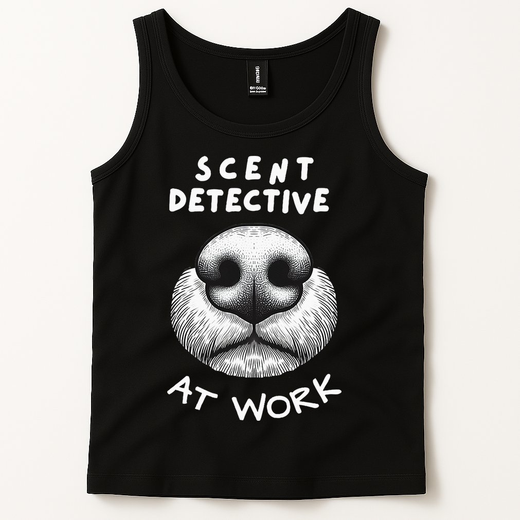 Fun Dog Scent Design Scent Detective At Work Tank Top