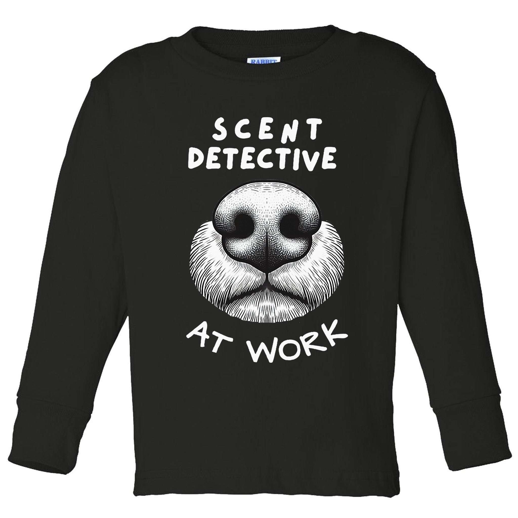 Fun Dog Scent Design Scent Detective At Work Toddler Long Sleeve Shirt