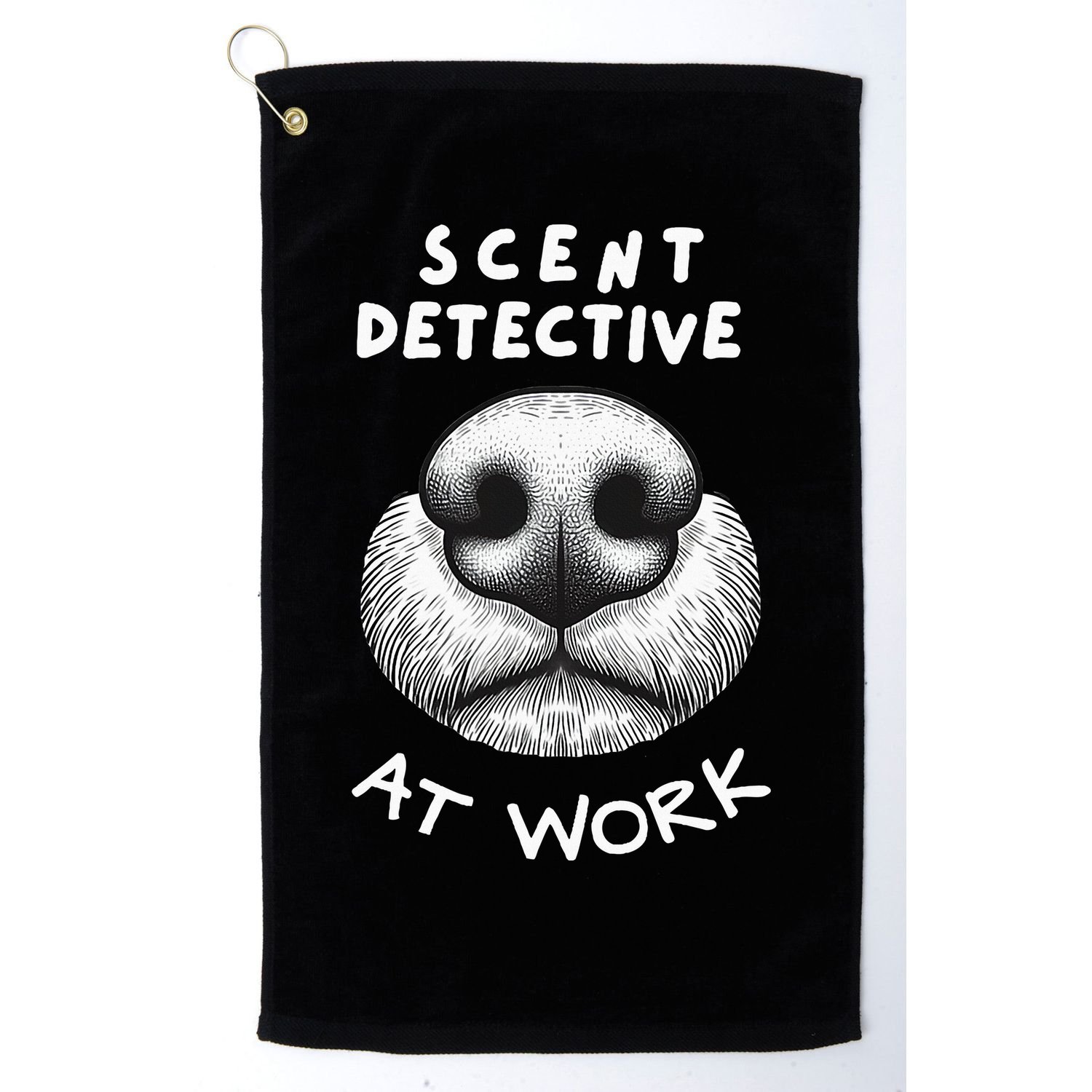 Fun Dog Scent Design Scent Detective At Work Golf Towel